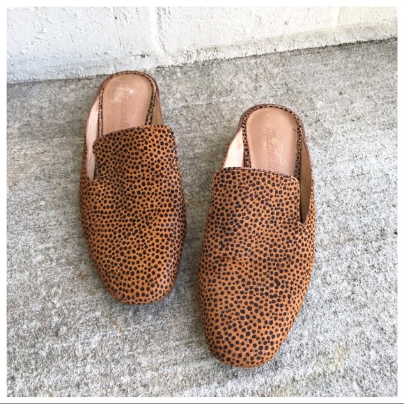 the frances loafer mule in spotted calf hair